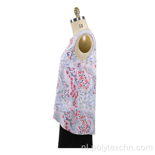 mouwloze blouse met V-hals